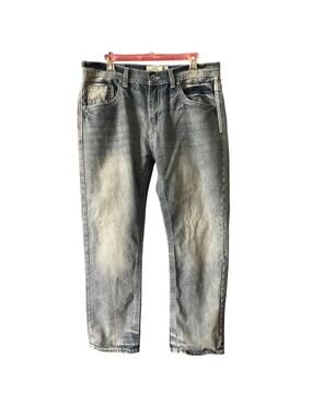 Nation of Saints Original Straight Jeans 35x29 Y2K Contrast Stitch Denim Pant